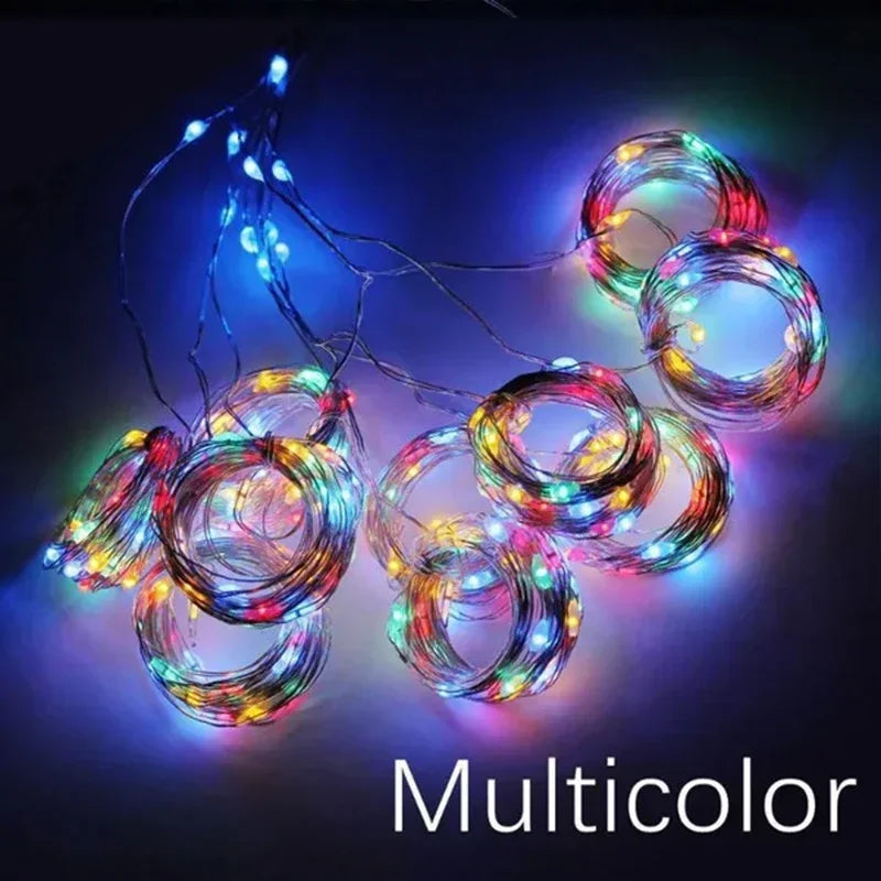 LED Curtain Fairy Lights with Remote - USB Powered, 8 Modes