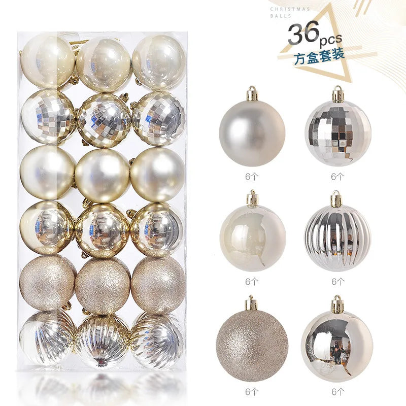 Mini Christmas Ball Ornaments Set - 3 cm, 24 or 36 Pieces