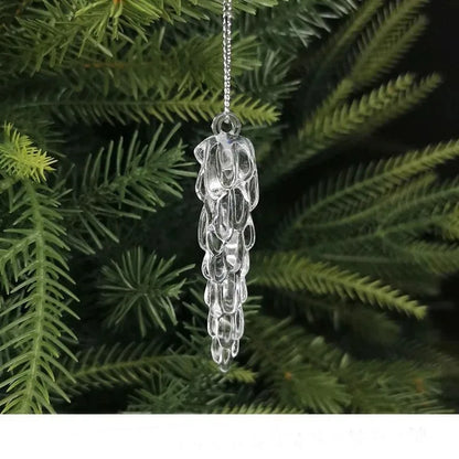 Sparkling Snowflake Hanging Ornaments - Set of 10