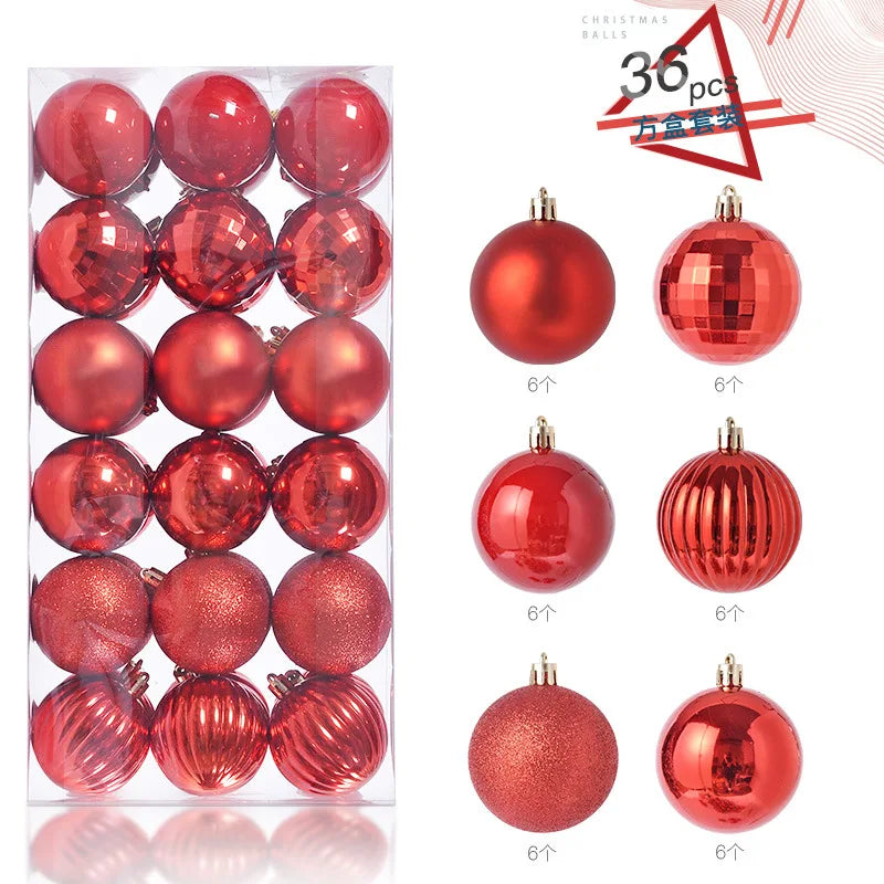 Mini Christmas Ball Ornaments Set - 3 cm, 24 or 36 Pieces