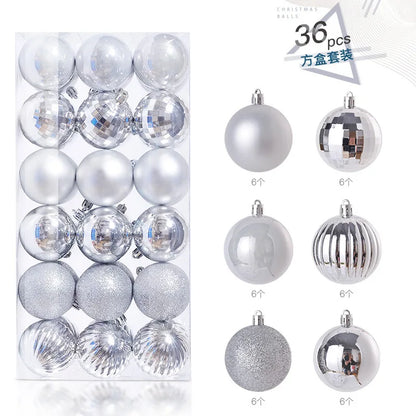 Mini Christmas Ball Ornaments Set - 3 cm, 24 or 36 Pieces