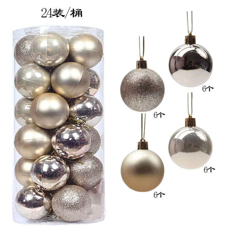 Mini Christmas Ball Ornaments Set - 3 cm, 24 or 36 Pieces