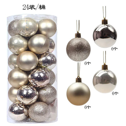 Mini Christmas Ball Ornaments Set - 3 cm, 24 or 36 Pieces