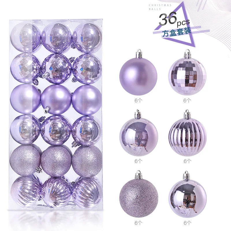 Mini Christmas Ball Ornaments Set - 3 cm, 24 or 36 Pieces