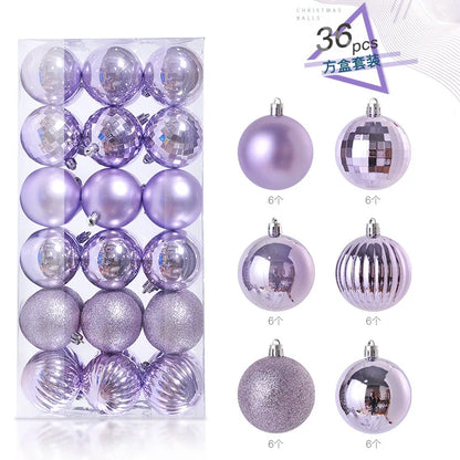 Mini Christmas Ball Ornaments Set - 3 cm, 24 or 36 Pieces