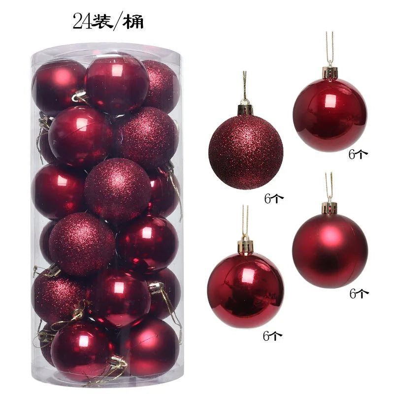 Mini Christmas Ball Ornaments Set - 3 cm, 24 or 36 Pieces