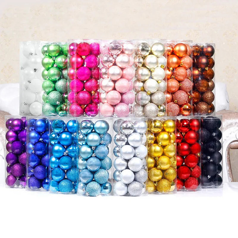 Mini Christmas Ball Ornaments Set - 3 cm, 24 or 36 Pieces