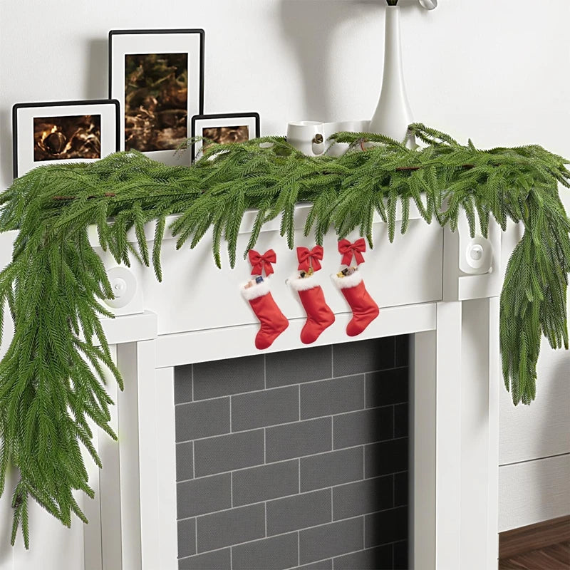 Norfolk Pine Christmas Garland with Lights - Mantel & Staircase