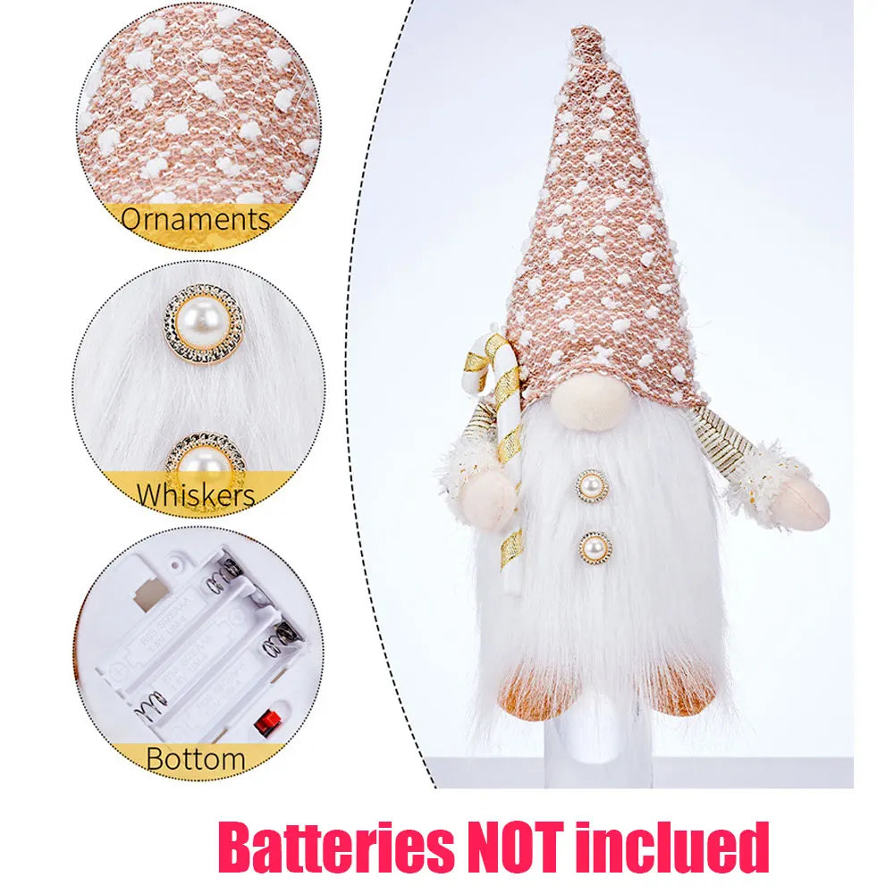 Light-Up Christmas Gnome - 30 cm Faceless Nordic Gnome