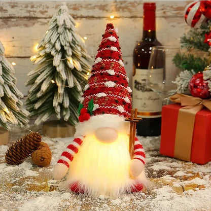 Light-Up Christmas Gnome - 30 cm Faceless Nordic Gnome