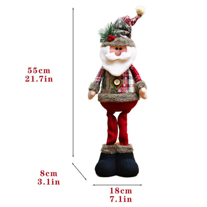 Standing Christmas Dolls - Santa, Reindeer & Snowman