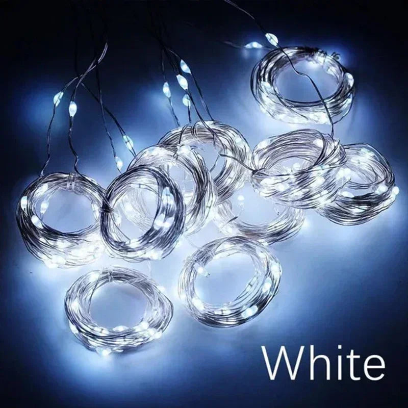 LED Curtain Fairy Lights with Remote - USB Powered, 8 Modes
