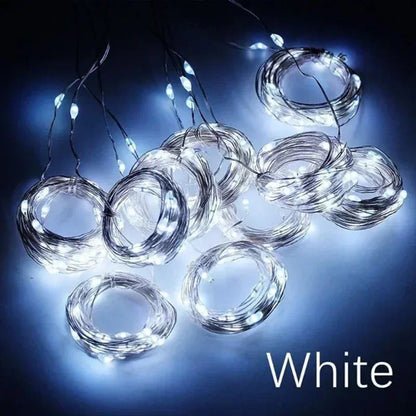 LED Curtain Fairy Lights with Remote - USB Powered, 8 Modes