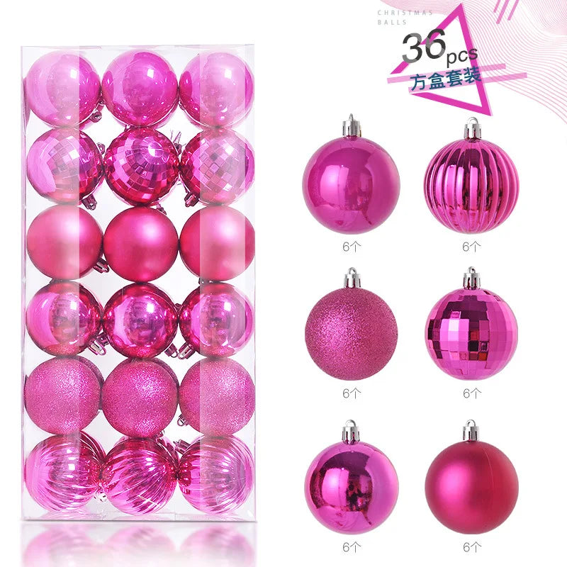 Mini Christmas Ball Ornaments Set - 3 cm, 24 or 36 Pieces