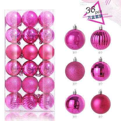 Mini Christmas Ball Ornaments Set - 3 cm, 24 or 36 Pieces