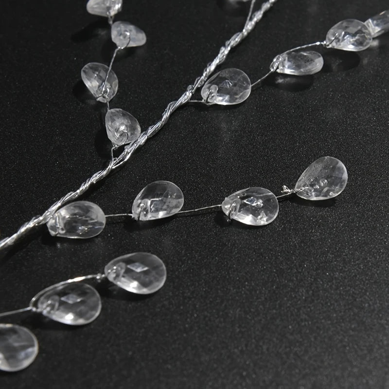 Acrylic Crystal Bead Hanging Ornaments - 35 cm, Set of 5