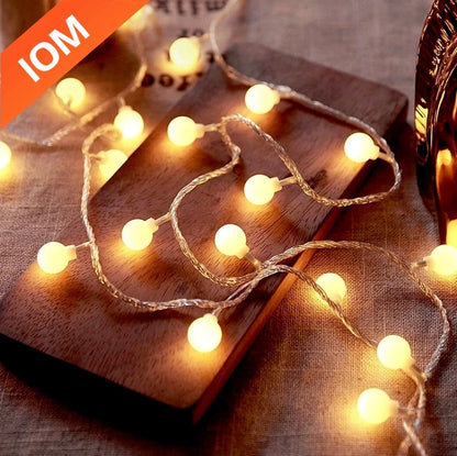 Globe Ball Fairy String Lights - USB or Battery, Indoor & Outdoor
