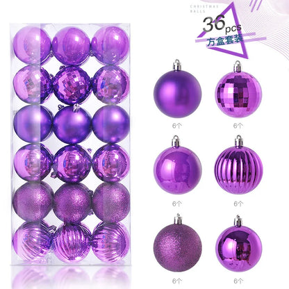 Mini Christmas Ball Ornaments Set - 3 cm, 24 or 36 Pieces