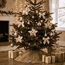 Rustic Gold Christmas Flower 30 cm