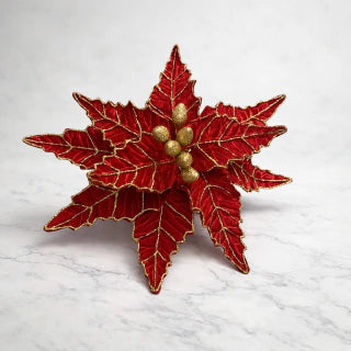 Red Velvet Christmas Poinsettia 32cm