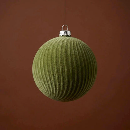 Green Christmas Ball Ornaments 8cm Set of 3