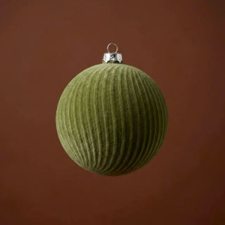 Green Christmas Ball Ornaments 8cm Set of 3