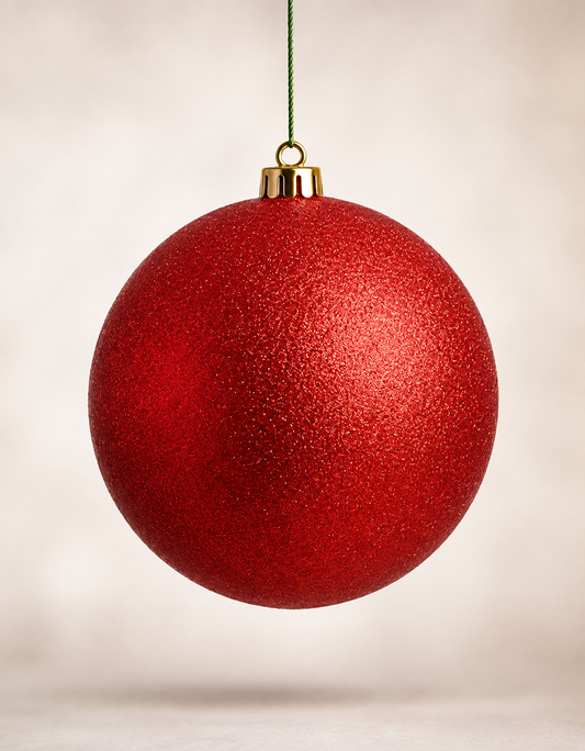 Red Glitter Christmas Ornament 15cm