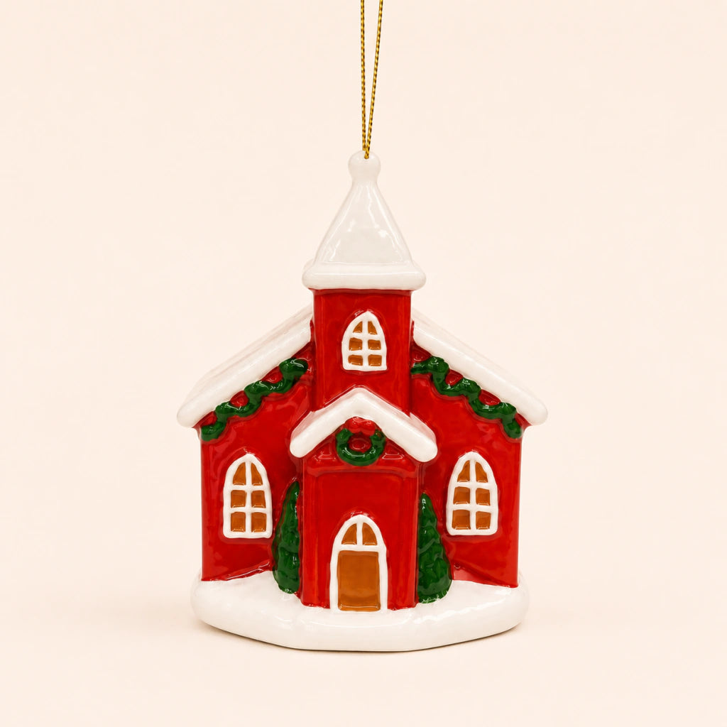 Snowy House Hanging Ornament 8.5x4.5x11cm (Pre-order 2026)