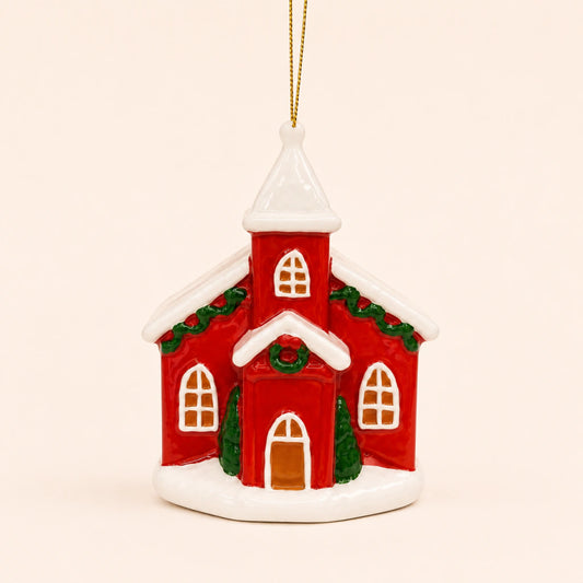 Snowy House Hanging Ornament 8.5x4.5x11cm (Pre-order 2026)