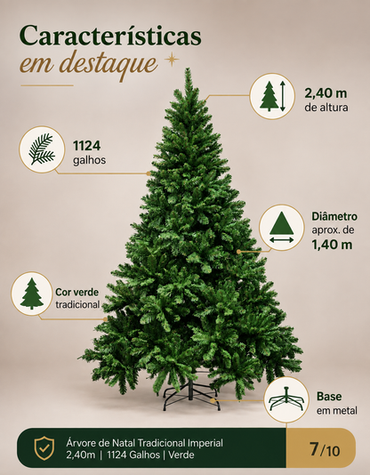 Imperial Traditional Christmas Tree 2.40m 1124 Tips Green