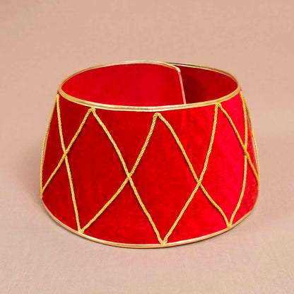 Red Rigid Christmas Tree Skirt 62cm