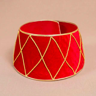 Red Rigid Christmas Tree Skirt 62cm