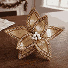 Rustic Gold Christmas Flower 30 cm