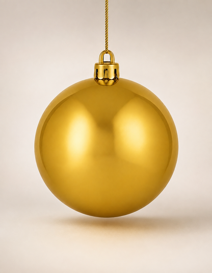 Gold Shiny Christmas Ornament 15cm