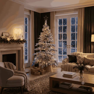 Alps Flocked Snowy Christmas Tree - 150cm - 385 Branches