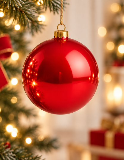Red Shiny Christmas Ornament 20cm