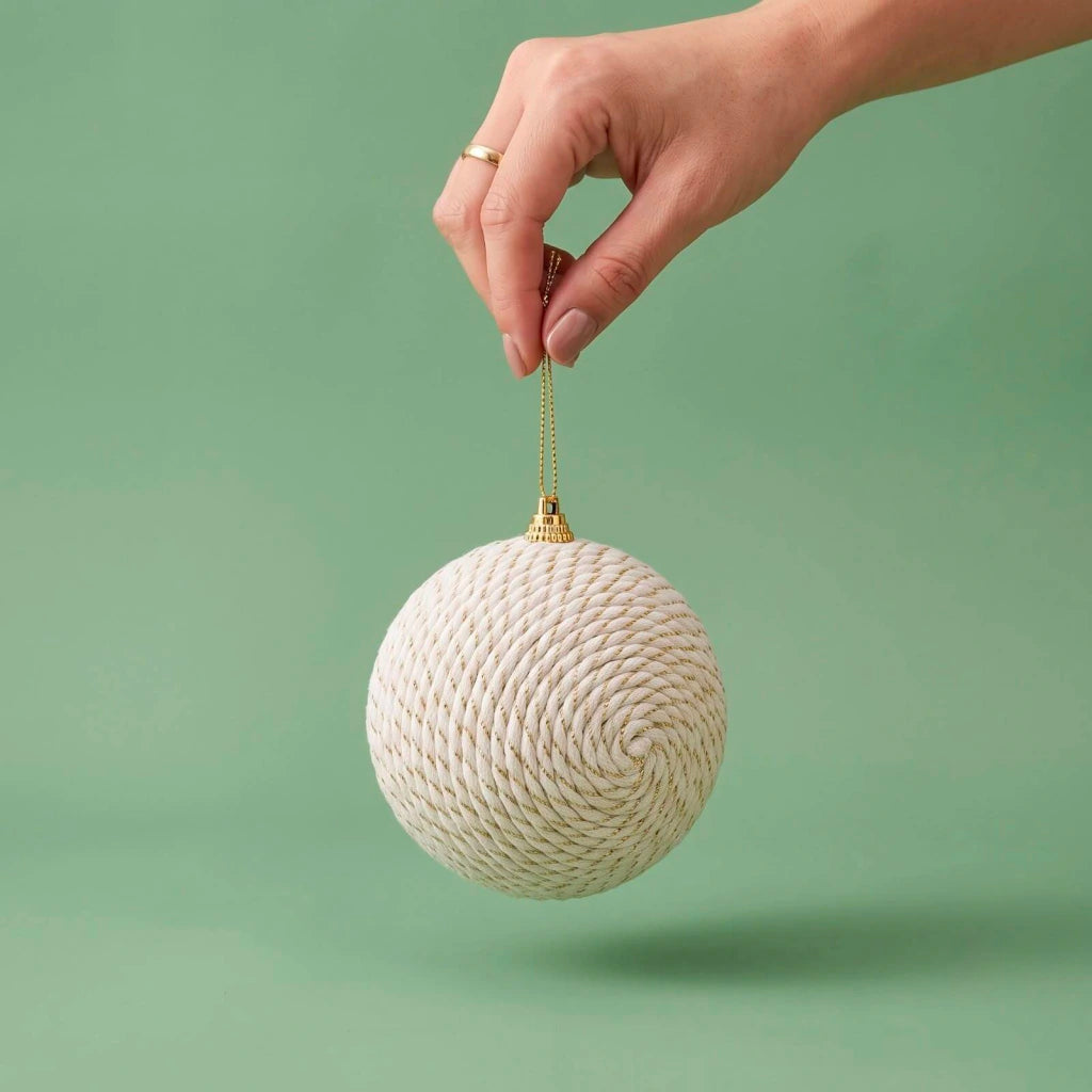 White Christmas Ball Ornaments 8cm Set of 3