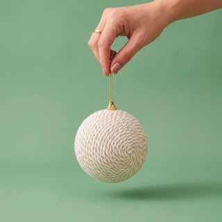 White Christmas Ball Ornaments 8cm Set of 3