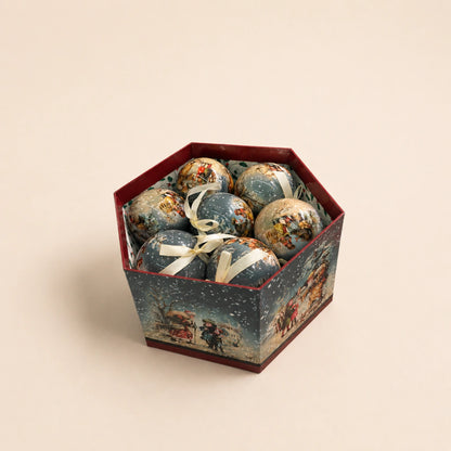 Kids Christmas Ball Ornaments Box 7.5cm Set of 14 (Pre-order 2026)