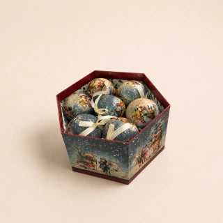 Kids Christmas Ball Ornaments Box 7.5cm Set of 14 (Pre-order 2026)