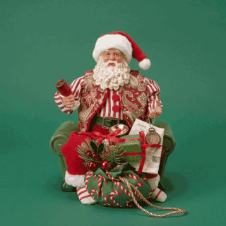 Luxury Santa Claus Sitting on Sofa 28 cm