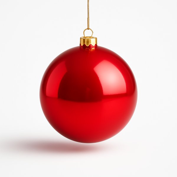 Red Shiny Christmas Ornament 25cm